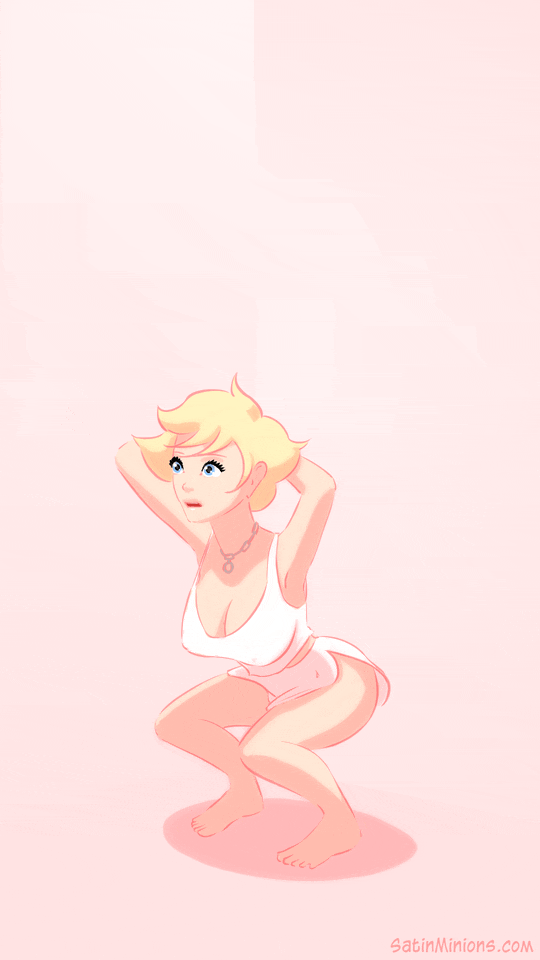 SatinMinions Alison Squat Animation Color